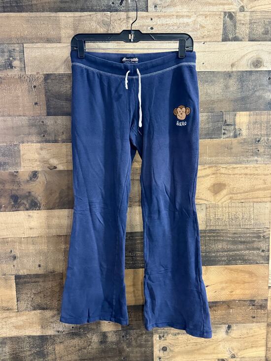 Aeropostale Pants - Vintage Y2K Aéropostale Navy Blue Monkey Graphic Flare Sweatpants - Size S
